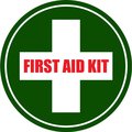5S Supplies First Aid Kit 24in Diameter Non Slip Floor Sign FS-FIRSTAID-24